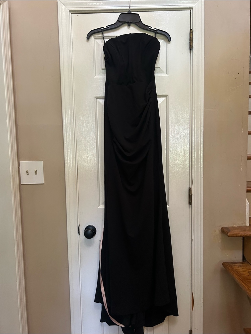 NWT Lulus Dress Size Large.Strapless Evening Gown - Elegant Draped Design